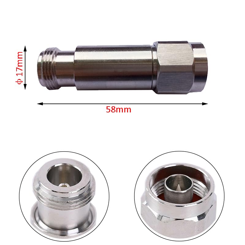 BECEN 2W N DC Block,50 Ohm Coaxial DC Blocker,3GHz N Type Connector,Stops DC Current for RF Systems, Antennas,Test Equipment (2 Watts, 3GHz, N Type) - Image 5